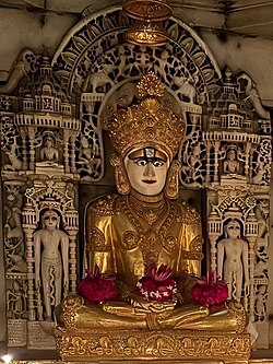 Revered idol of Shankheshwar Parshvanath in classical Jain iconography